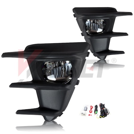 Winjet Fog Lights - Clear - Wiring Kit Included CFWJ-0518-C